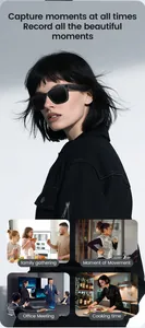 Detalle de gafas inteligentes con cámara integrada para capturar momentos cotidianos