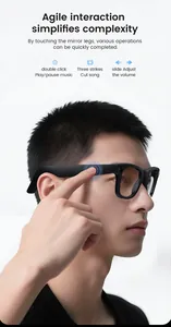 Gafas de audio inteligentes con control táctil lateral para música y volumen