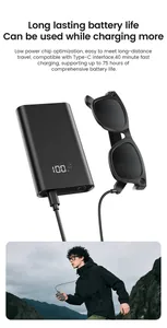 Gafas inteligentes con cámara y set de banco de energía con puerto Type-C