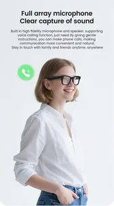 Gafas inteligentes de IA con micrófono y altavoz para llamadas manos libres