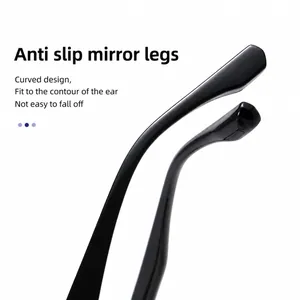 Embouts de branches noirs ergonomiques avec design antidérapant pour montures optiques