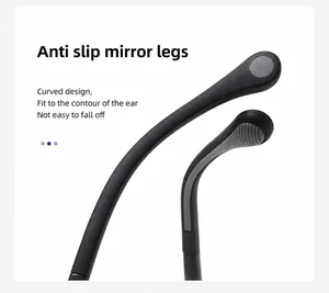 Macro-opname van antislip brilpootjes met ergonomische siliconen vulling voor stabiliteit