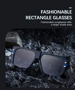 Detail of blue marble texture rectangular frame with silver rivets on volcanic rock