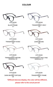 GTP-65208 TR90 cat eye glasses frames in 8 diverse colors including clear and gradients