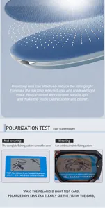 Detailed polarized lens layers and outdoor visual contrast test for square sunglasses