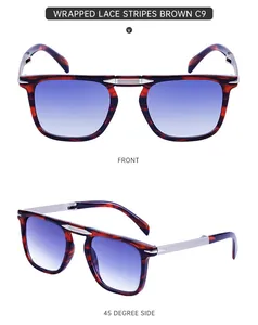 Détail de lunettes de soleil pliables en écaille avec verres dégradés violets et charnières