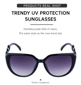 Détail de lunettes de soleil œil-de-chat polarisées avec protection UV et verres dégradés