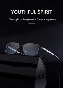 Macro detail of luxury square metal frame sunglasses with decorative screw hinge design