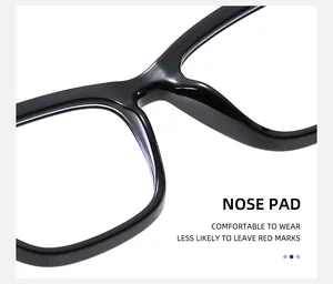 Detalle de las almohadillas nasales en gafas de sol negras cat-eye para un ajuste cómodo