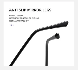 Detail of anti-slip cat-eye sunglasses temples with ergonomic curved design in black