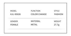 Detailed specifications for KJL-95026 fashion cat eye metal sunglasses with color change