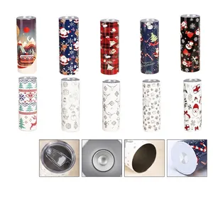 Stainless Steel Vacuum Insulated Tumbler With Lid Christmas Cartoon Pattern Travel Mug Portable Reusable Cup