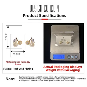Detailed view showing cherry earring dimensions 0.7x0.8cm and 5.7g weight measurement