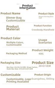 Detailed size specifications for the PP straw woven clutch, 20x6x12cm for evening use