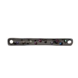 Rechteckiger Kupfer-Verbinder mit Zirkonia-Steinen für DIY-Schmuck-Armbänder