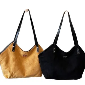 2025 large quilted tote bags in yellow and black with metal studs and top handles