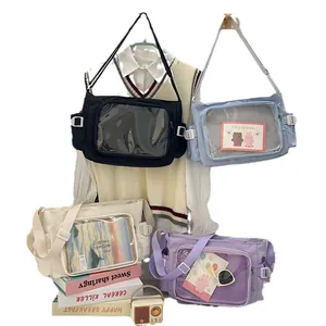 Borsa Ita giapponese con finestra trasparente in quattro colori per badge e spille