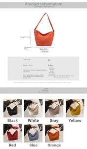Detalles del bolso minimalista de cuero PU con opciones de color y especificaciones