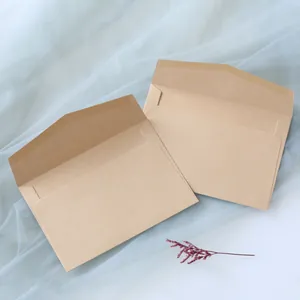 Vintage Natural Kraft Paper Envelopes Heavyweight 120G Western Style Mailing Pocket For Wedding Invitation Greeting Cards