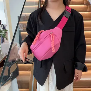 Sac Banane Enfants Nylon Sangle Réglable Sac De Poitrine Coloré Sac Bandoulière Mignon Pour Garçons Filles Quotidien Extérieur