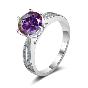 Close-up of S925 silver ring band showing meticulous engraving and side stones