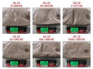 Detailed chart showing accurate fabric weight per size for linen casual trousers