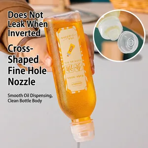 Leak-proof kitchen oil dispenser with cross fine-hole nozzle and inverted seal design