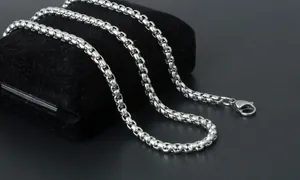 Macro shot of silver stainless steel rolo chain with a secure lobster clasp closure