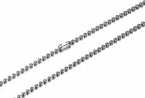 Nahaufnahme der 304 Edelstahl-Kugelkette mit zylindrischem Verschluss für DIY-Schmuck