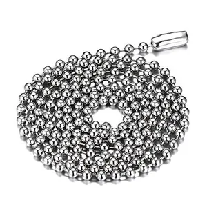 Edelstahl Rundperle Kugelkette Halskette Für Herren Damen DIY Schmuckherstellung Minimalistische Titanstahl Gliederkette Gold Silber Galvanisiert