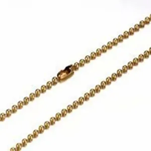 Poliertes goldene Edelstahl Kugelkette mit Verschluss für DIY Schmuck Halsketten