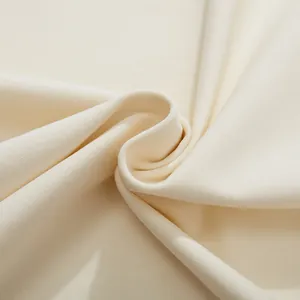 Classic crewneck t-shirt in premium ivory white heavy cotton fabric with smooth texture