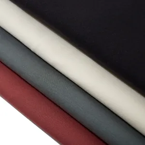 Classic crewneck cotton t-shirt fabric swatches in black, cream, gray, and burgundy