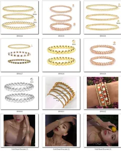Detailed chart showing stainless steel evil eye bead bracelets in 3mm to 8mm sizes
