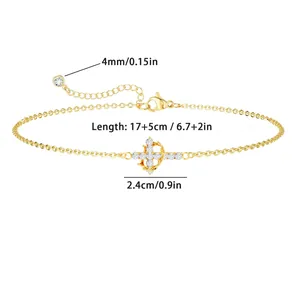 Detail of 18K gold bracelet featuring cross and crescent moon charms with 17+5cm dimensions