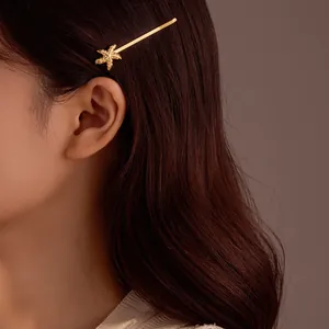 Pince à Cheveux Étoile de Mer en Acier Inoxydable Or Pince à Cheveux pour Femme Élégant Style Océan Accessoire de Cheveux Quotidien