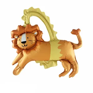 Ballon en aluminium petit lion de cirque pour fête d'enfants et décorations à thème