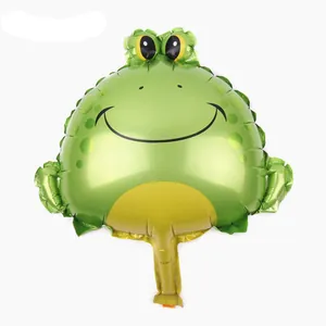 Mini palloncino in alluminio a forma di rana verde per decorazioni di compleanno