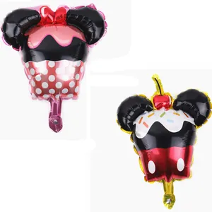 Mini-Folienballons im Micky- und Minnie-Design mit dekorativen Punkten und Schleifen