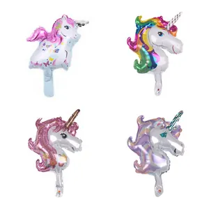 Mini Cartoon Unicorn Aluminum Foil Balloons Mylar Balloon For Birthday Party Celebration Kids Decoration Gift Supplies