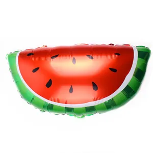 Ballon en aluminium en forme de tranche de pastèque au design réaliste pour décoration