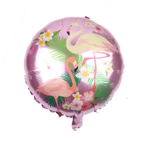 Round 18 inch pink flamingo foil balloon for tropical birthday party decorations