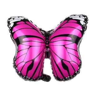 Bunter Schmetterling-Folienballon in Pink für festliche Party- und Eventdekoration