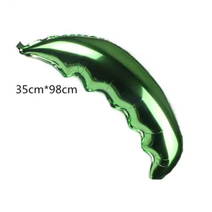 Ballon en feuille d'aluminium feuille de palmier vert pour fête, 35cm x 98cm