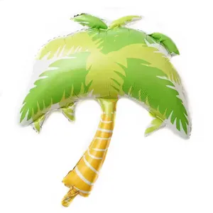 Tropical coconut palm tree foil balloon for birthday and holiday party decorations