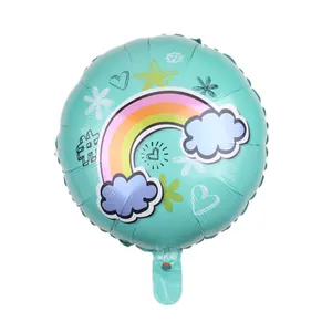 18 inch round rainbow balloon in mint green for birthday party decorations and events