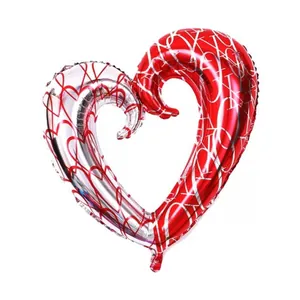 Λέιζερ μπαλόνι αλουμινίου LOVE σε σχήμα καρδιάς με γιορτινά σχέδια για διακόσμηση