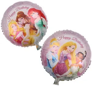 Detail von Disney Prinzessin Folienballons in Lila und Rosa für Geburtstagsdeko