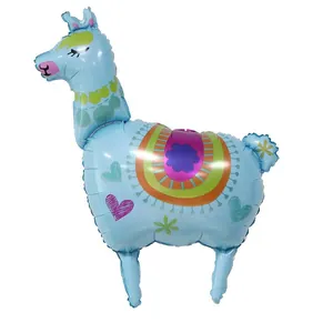 Ballon en Film d'Aluminium Alpaga Llama Décoration de Fête Mexicaine Ballon en Aluminium Forme d'Animal pour Anniversaire