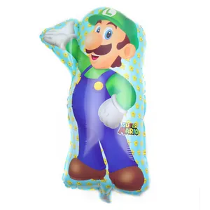 Luigi Super Mario themed aluminum foil balloon for children birthday party decorations